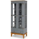 Ver imagem 1 de Cristaleira Bia 2 Portas e 1 Gaveta Cor Cinza 73cm - 64441