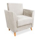 Ver imagem 4 de Poltrona de Amamentação com Puff Flavia Suede Bege - Pallazio