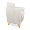 Ver imagem 5 de Poltrona de Amamentação com Puff Flavia Suede Bege - Pallazio