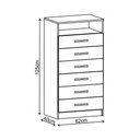 Ver imagem 3 de Cômoda Rack 6 Gavetas 1 Nicho Maxi - Branco Branco