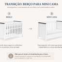 Ver imagem 4 de Berço 2 em 1 100% MDF Cabeceira Reta Theo Branco/Neve