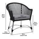 Ver imagem 5 de 2 Poltronas Chile em Corda Náutica Alumínio Trama Original