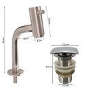 Ver imagem 5 de Cuba Pia Banheiro Suprema com Torneira Inox e Valvula Click Branco