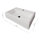 Ver imagem 4 de Cuba Pia Banheiro Suprema com Torneira Inox e Valvula Click Branco