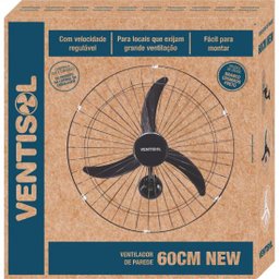 Ventilador de Parede 60cm 220v New Premium Preto Ventisol - 3