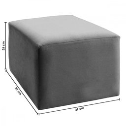 Poltrona de Amamentação Balanço Puff Ternura Suede Chumbo - 5