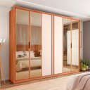 Ver imagem 1 de Guarda Roupa Casal Cristal 6 Portas Reflecta 4 Gavetas Caemmun