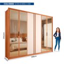 Ver imagem 3 de Guarda Roupa Casal Cristal 6 Portas Reflecta 4 Gavetas Caemmun