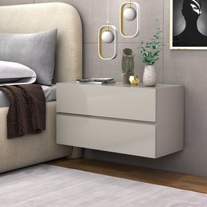 mesa de cabeceira eros 60cm Off White suspenso