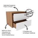 Ver imagem 5 de Conjunto Para Banheiro Armarios Com Cuba E Espelho BN8 Amendoa Branco Tecno Mobili