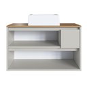 Ver imagem 6 de Gabinete para Banheiro Suspenso com Cuba 80cm 2 Portas 1 Gaveta Belarus BA2086AR Arenas - Art In Mó