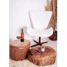 jogo de mesa de centro rustica organica tronco - 4