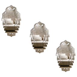 Kit 3 Espelhos Decorativos Venezianos Pegui 32x19 3893 - 1