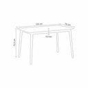 Ver imagem 3 de Mesa de Jantar Retangular Tampo MDF Finlândia Marrom/Nogueira