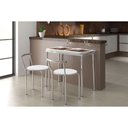 Ver imagem 6 de Banqueta de Cozinha 105 Kit 2 Un Prata - Assento Courano Branco - Carraro