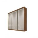 Ver imagem 1 de Guarda Roupa Casal 3 Portas 8 Gavetas Diamond-cumaru Off White Móveis Novo Horizonte