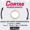 Ver imagem 2 de Disco de Corte Diamantado Turbo Porcelanato 110mm Cortag