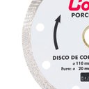 Ver imagem 5 de Disco de Corte Diamantado Turbo Porcelanato 110mm Cortag