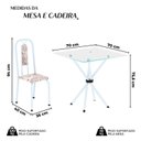 Ver imagem 3 de Conjunto Sala de Jantar com 4 Cadeiras Lívia Branco/Bege