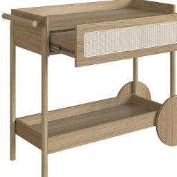 Carrinho Bar Porta Taças 112 Cm Pes Madeira Oslo 27964 Hanover Artesano - 5