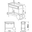 Ver imagem 4 de Carrinho Bar Porta Taças 112 Cm Pes Madeira Oslo 27964 Hanover Artesano