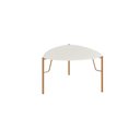 Ver imagem 2 de Mesa Lateral de Apoio P/ Sala 51cm Multiuso com Pés em Metal Cor:luna com Dourado