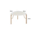 Ver imagem 3 de Mesa Lateral de Apoio P/ Sala 51cm Multiuso com Pés em Metal Cor:luna com Dourado