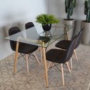 Ver imagem 5 de Mesa de Jantar Retangular Tampo Vidro Rafia G Rivatti