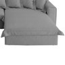 Sofá 3 Lugares Retrátil e Reclinável Boston 2,72M Tecido 14274 Veludo Cinza Zidi - 4