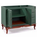 Ver imagem 3 de Balcão para Pia 2 Pta 3 Gav Hanover com Pés Luis Xv 93x120x53cm (a X L X P) - Verde-Imbuia
