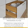 Balcão Cozinha Nesher Burguesa Premium 2 Portas 3 Gavetas Freijo / Branco - 5