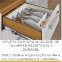 Ver imagem 4 de Balcão Cozinha Nesher Burguesa Premium 2 Portas 3 Gavetas Freijo / Branco