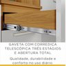 Balcão Cozinha Nesher Burguesa Premium 2 Portas 3 Gavetas Freijo / Branco - 8
