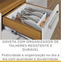Ver imagem 6 de Balcão de Cozinha 2 Portas MDF Burguesa Freijó/Branco - Nesher