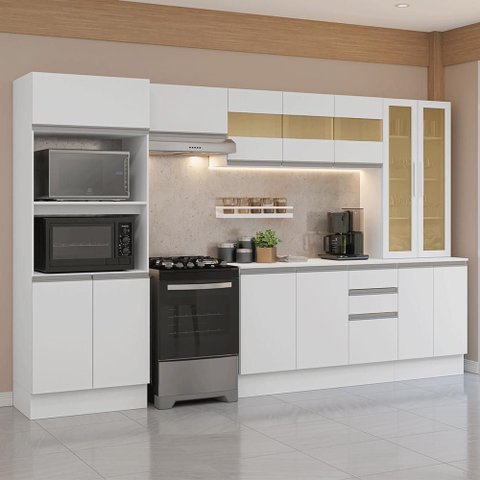 Armário de Cozinha Completa 100% MDF 310m Smart Madesa