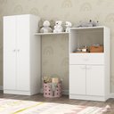Ver imagem 1 de Guarda-roupa Infantil 4 Portas e 1 Gaveta Merengue Multimóveis Branco