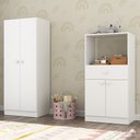 Ver mais imagens de Guarda-roupa Infantil 4 Portas e 1 Gaveta Merengue Multimóveis Branco
