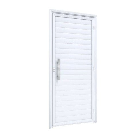 Porta de Giro Lambri com Puxador Ideale 215CMX85CMX4,5cm Lucasa Branco