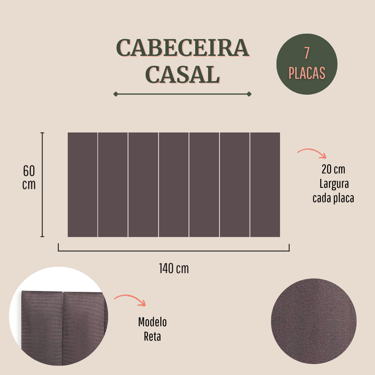 Cabeceira Casal Modulada Reta Cama Box - 2