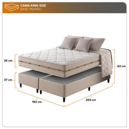 Cama Box Queen Anjos  Molas Superlastic Bahamas 193x203x63 Zidi - 3