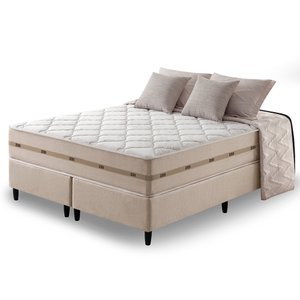 Cama Box Queen Anjos  Molas Superlastic Bahamas 193x203x63 Zidi