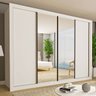 Guarda-roupa Casal com 6 Espelhos 4 Portas Firenze - Branco - 1