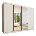 Ver imagem 2 de Guarda-roupa Casal com 6 Espelhos 4 Portas Firenze - Branco