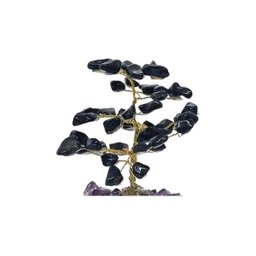Árvore de Pedra Ônix Base Ametista 10cm - Trabalho - 5