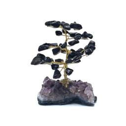 Árvore de Pedra Ônix Base Ametista 10cm - Trabalho - 1