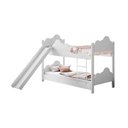 Ver imagem 1 de Beliche Infantil Montessoriana com Colchões e Escorregador Juvenil Marina - Branca