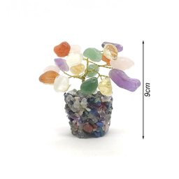Árvore de Pedras Mistas Base Mix de Cristais 9cm - 3