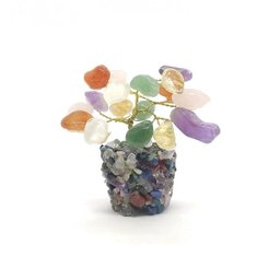 Árvore de Pedras Mistas Base Mix de Cristais 9cm - 1