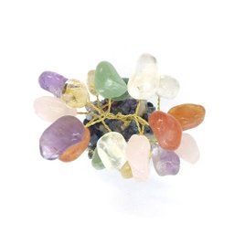 Árvore de Pedras Mistas Base Mix de Cristais 9cm - 4