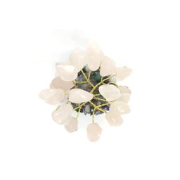 Árvore de Pedra Quartzo Rosa Base Mix de Cristais 9cm - 4